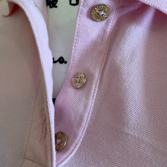 Lilly Pulitzer Meredith Luxletic Polo Shirt Size XS Collared Short Sleeve Pink - Picture 9 of 9